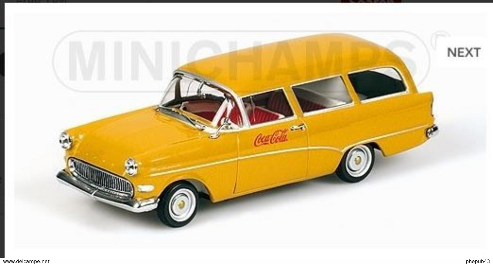 Opel Rekord P1 Caravan - Coca-Cola - 1958 - Orange - Minichamps - Minichamps