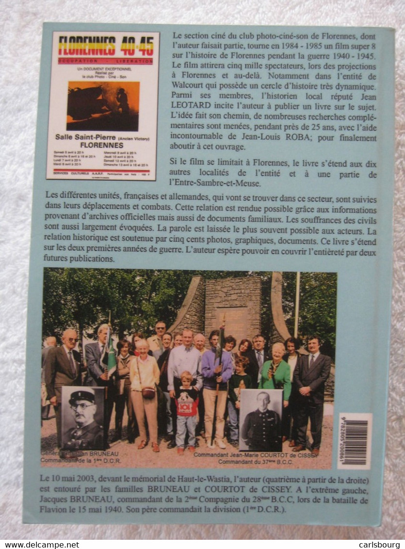 Guerre 40-45 – Florennes – Roland Charlier - EO 2010 – peu courant