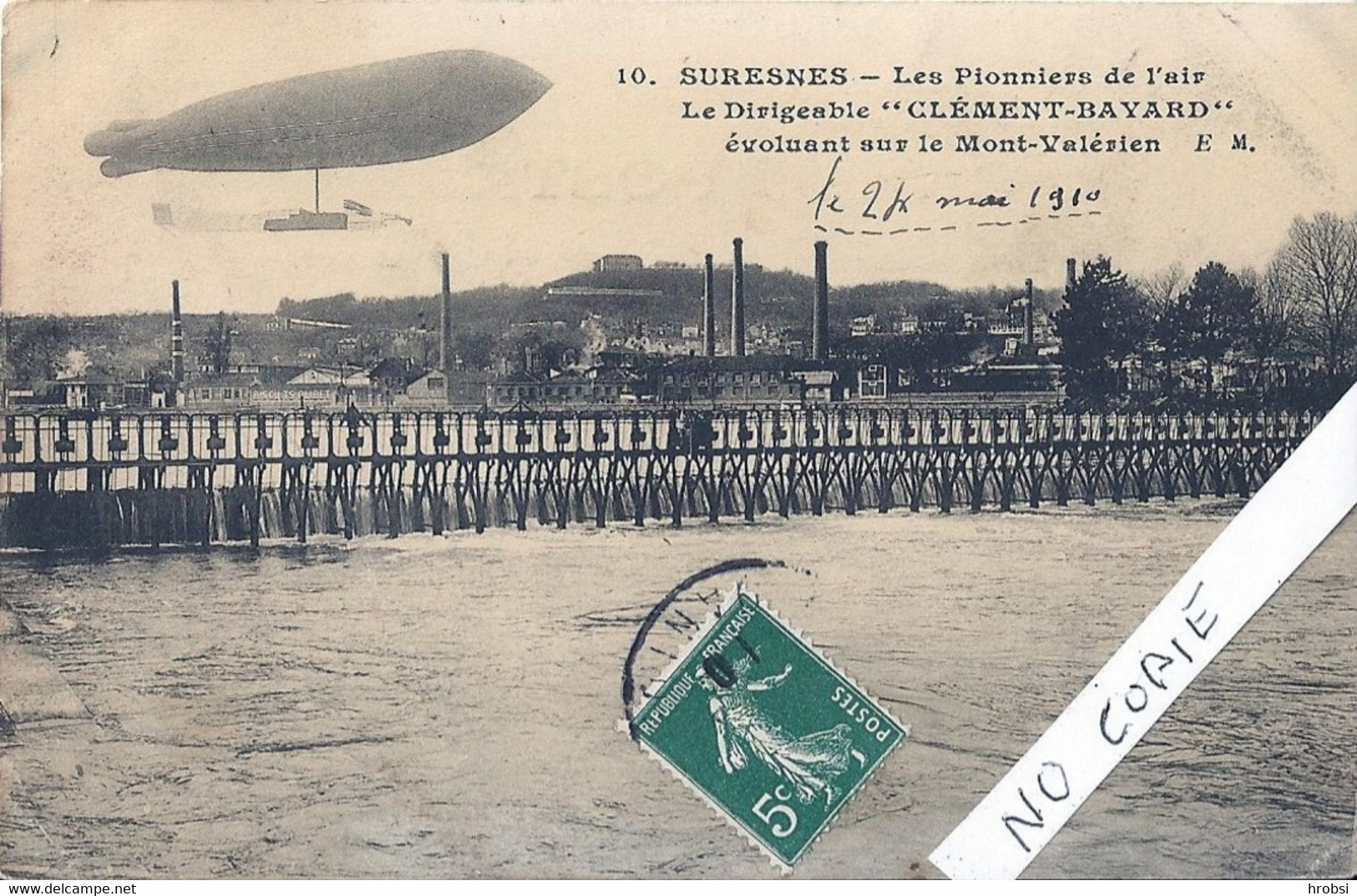 92 Hauts De Seine, Aviation, Mont Valérien Suresnes, Le Dirigeable Clément Bayard, Les Pionniers De L'Air  10 - Mont Valerien