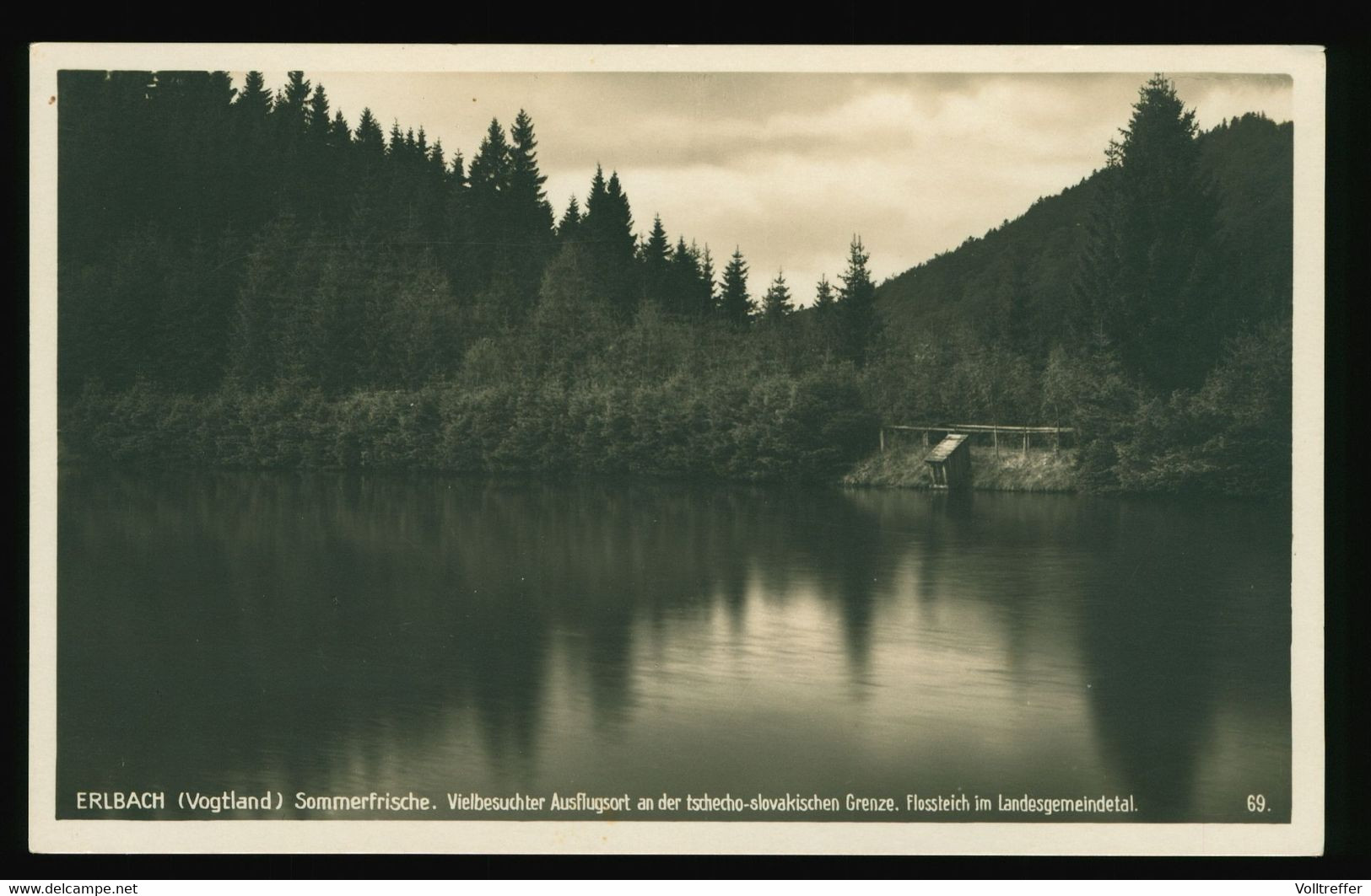 AK Um 1920 Erlbach Im Vogtland, Flossteich Im Landesgemeindetal - Erlbach-Kirchberg