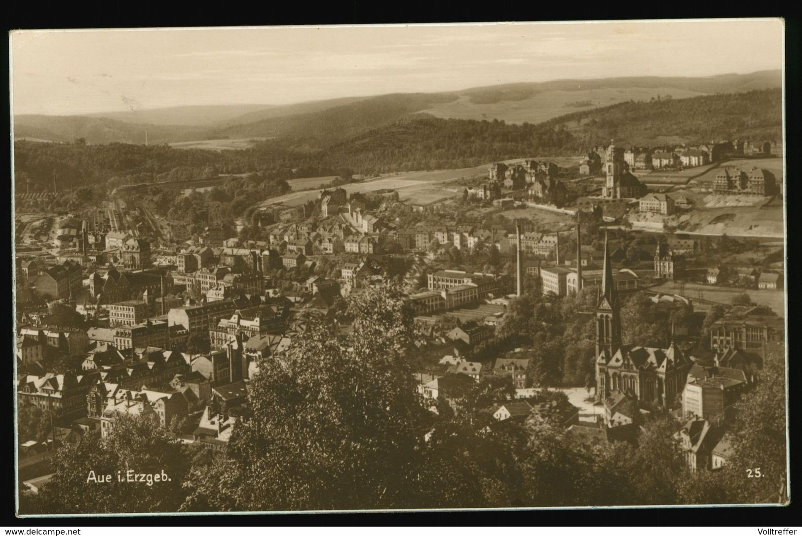 AK Um 1929 Aue Im Erzgebirge, Teilansicht Ortspartie - Aue