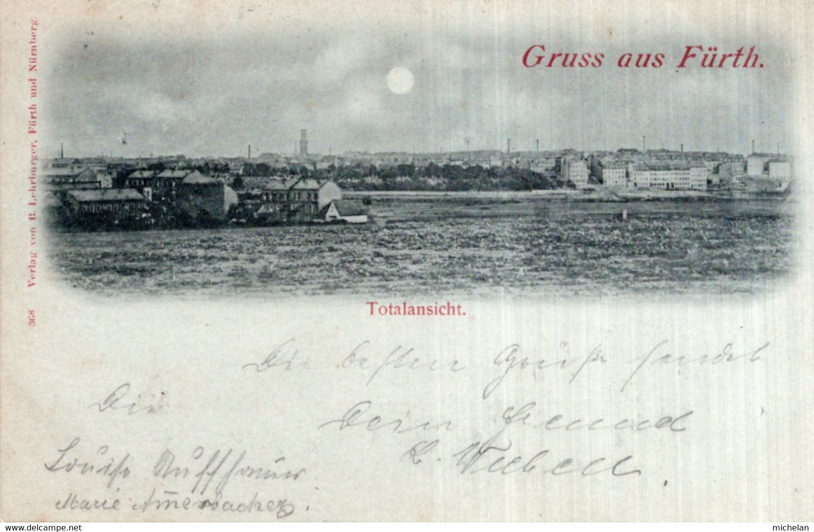 CPA   ALLEMAGNE---GRUSS AUS FURTH---1898 - Fuerth