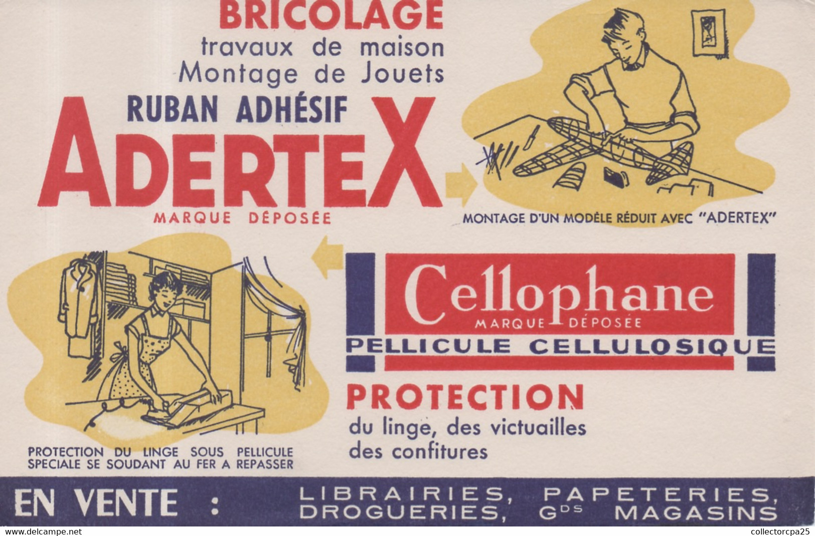 Buvard Ruban Adhésif Adertex Bricolage Travaux De Maison Montage De Jouets Cellophane Pellicule Cellulosique - R