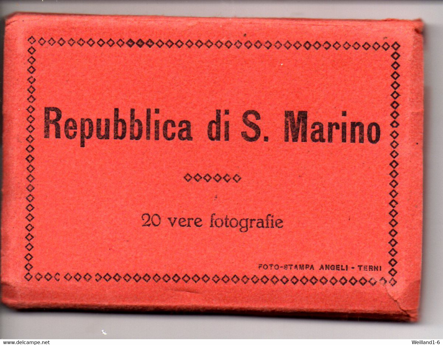 Leporello San Marino, 20 Bilder, Alle Ca. 6 X 9 Cm, Um 1939 - San Marino