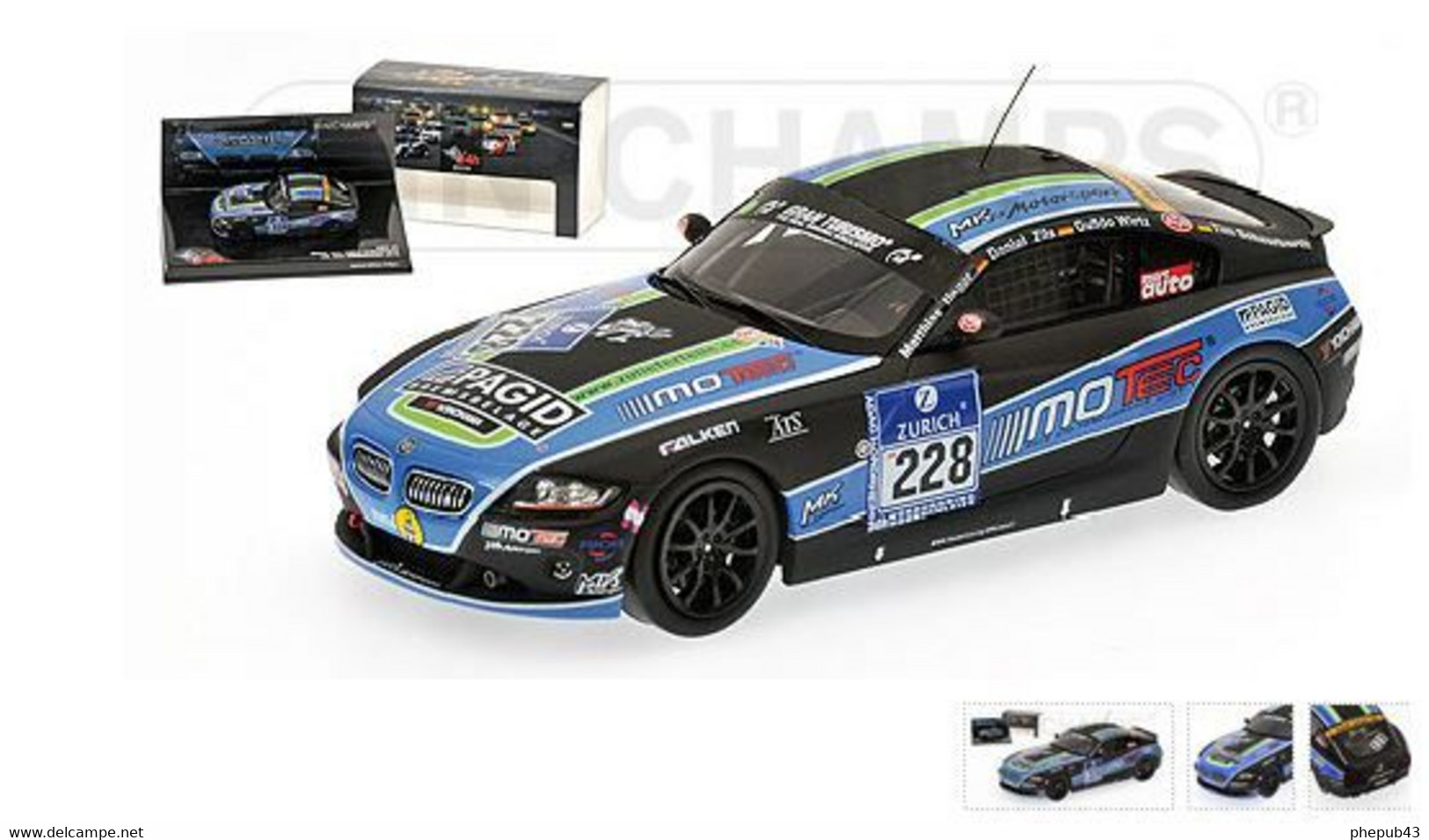 BMW Z4 - Unger/Zils/Wirtz/Scheebarth - 24h ADAC Nürburgring 2010 #228 - Minichamps - Minichamps