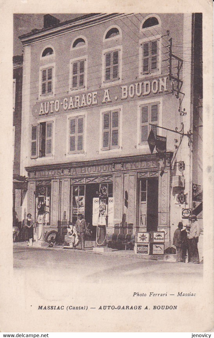 MASSIAC AUTO-GARAGE A.BOUDON;TRES BEAU PLAN ,VOIR VERSO DE LA CARTE FACTURE REF 71611 - Andere & Zonder Classificatie