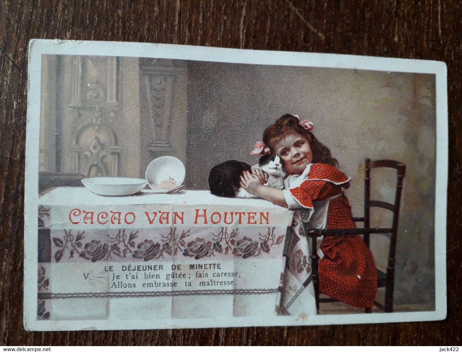 L37/40 CHROMO CACAO VAN HOUTEN . LE DEJEUNER DE MINETTE - Van Houten