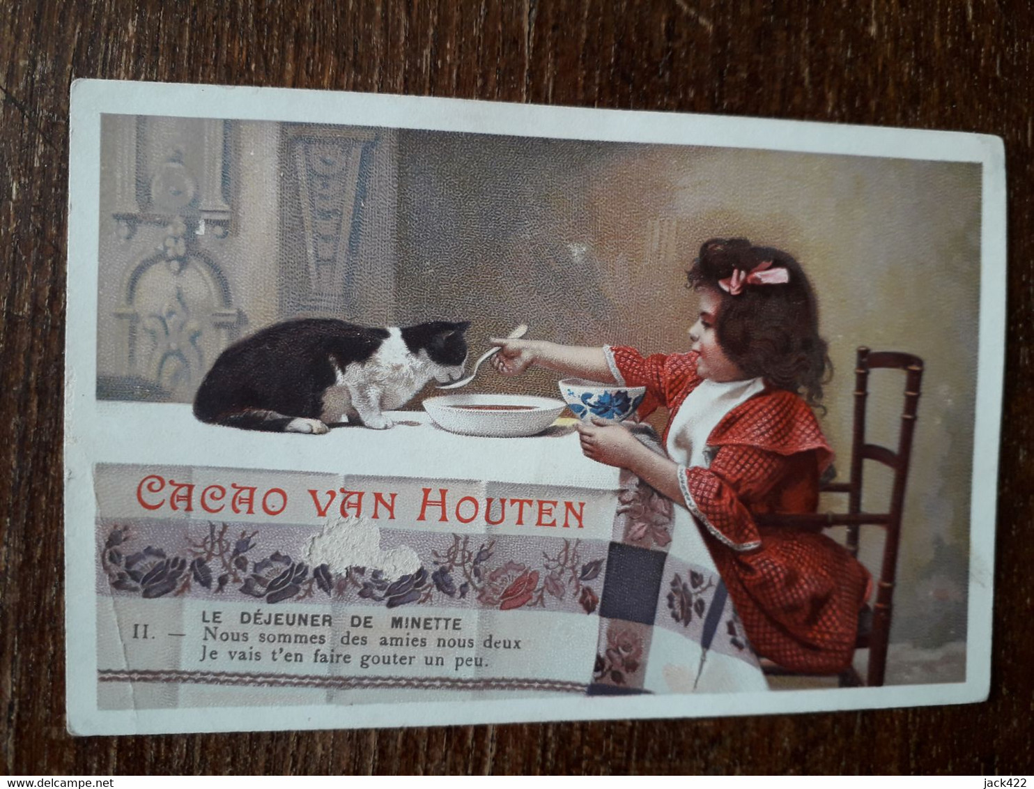 L37/42 CHROMO CACAO VAN HOUTEN . LE DEJEUNER DE MINETTE - Van Houten