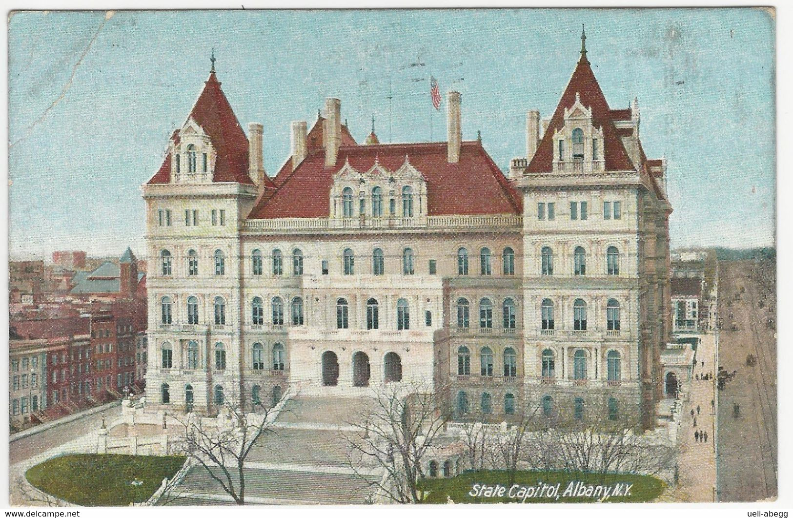 State Capitol, Albany, Used 1909 To Switzerland - Albany