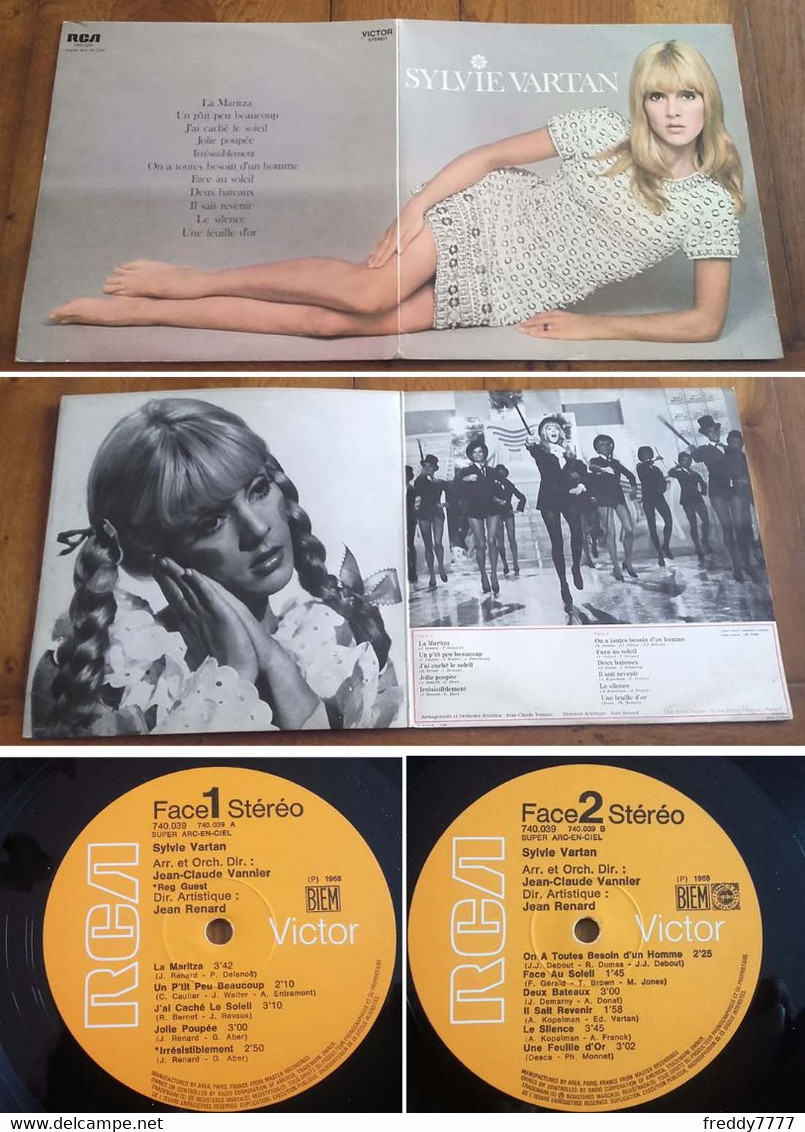 RARE French LP 33t RPM BIEM (12") SYLVIE VARTAN (Gatefold P/s, 12/1968) - Collector's Editions