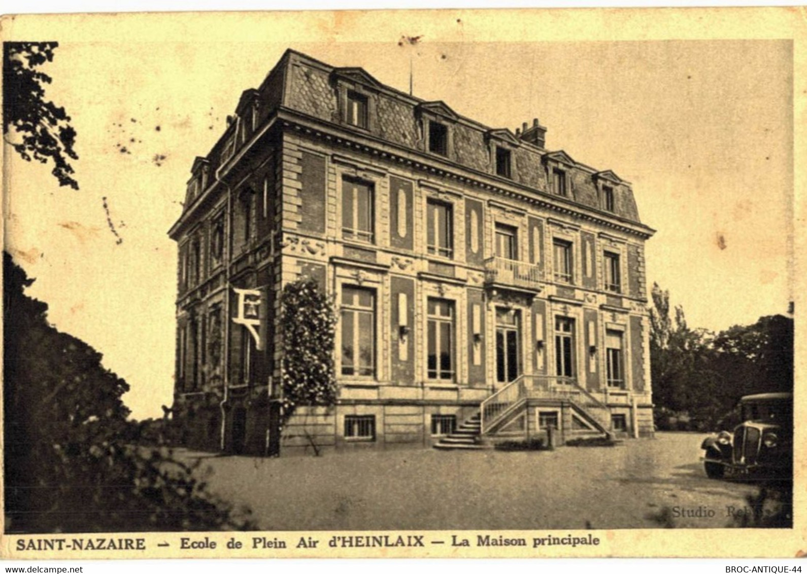 CPA N°256 - LOT DE 2 CARTES DE SAINT-NAZAIRE - ECOLE DE PLEIN AIR D' HENLAIX - MAISON PRINCIPALE ET UN DORTOIR + CACHET - Saint Nazaire