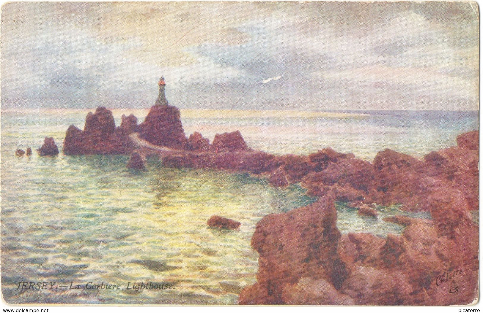 La Corbiere Lighthouse,Jersey (R.Tuck "Oilette"7319,-Art.Signed-Wimbush - Wimbush