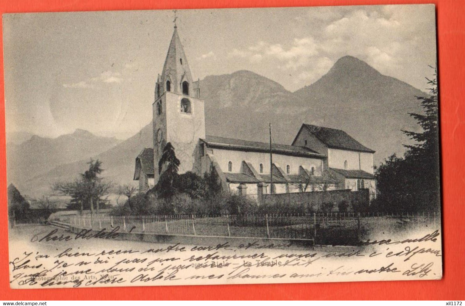 ZOZ-18  Temple De Aigle.  Dos Simple. Circulé 1906 - Aigle