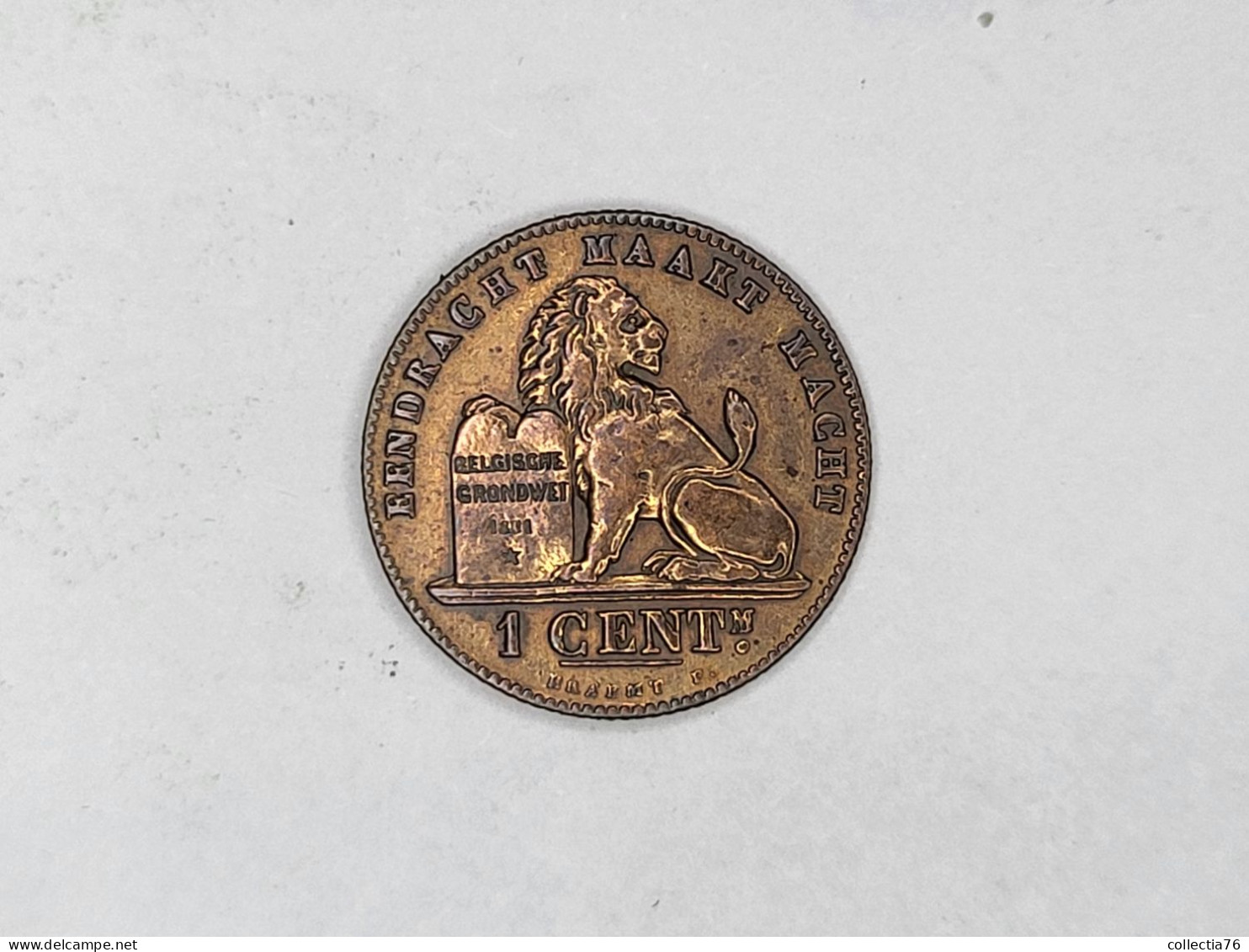 MONNAIE COIN BELGIQUE BELGIE LEOPOLD II 1  CENTIME 1901 LEGENDE FLAMANDE SUP BRILLANT DE FRAPPE - 1 Cent