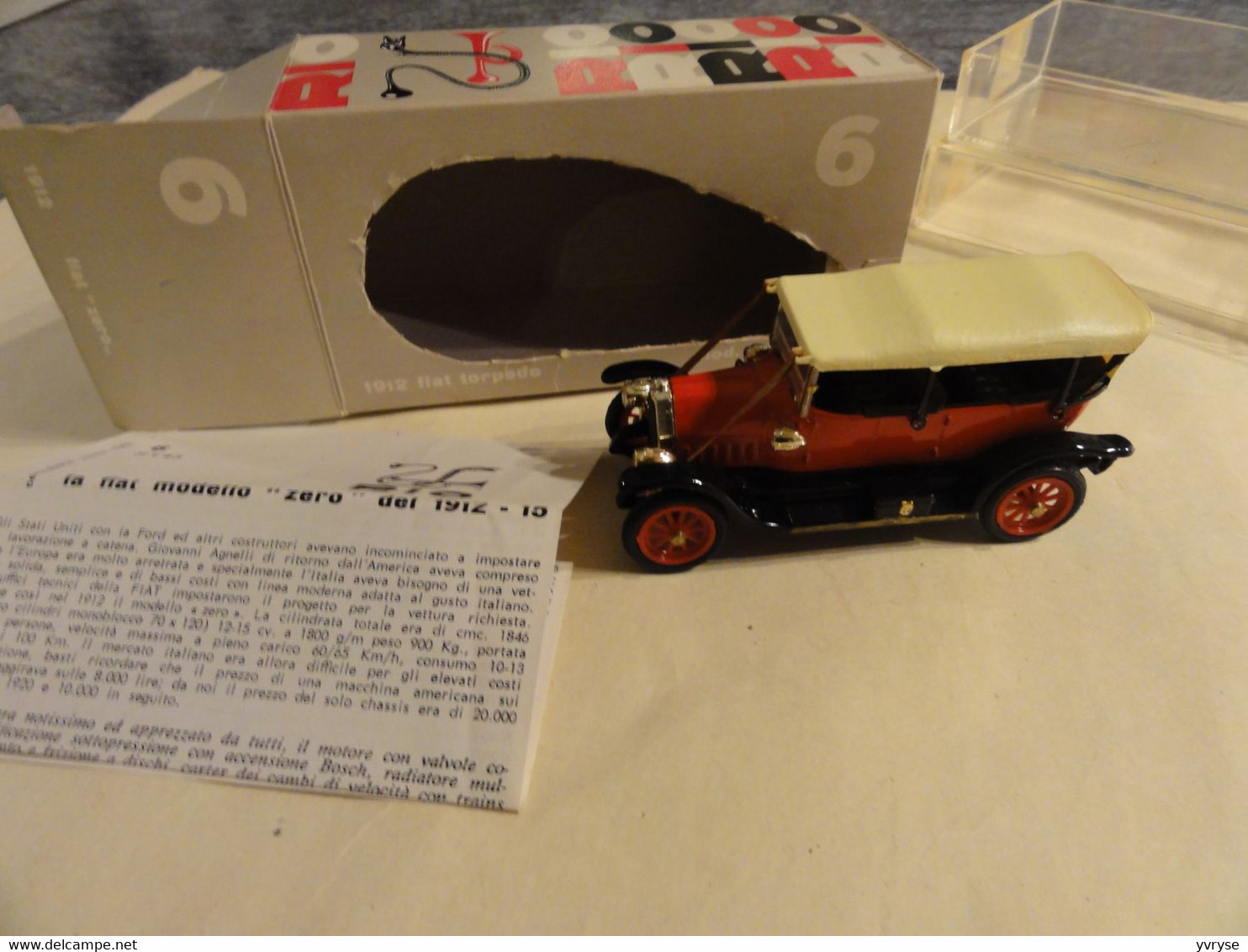 RIO Voiture Miniature N° 6 Fiat Torpedo 1912 (style Rami Jmk) - Rio