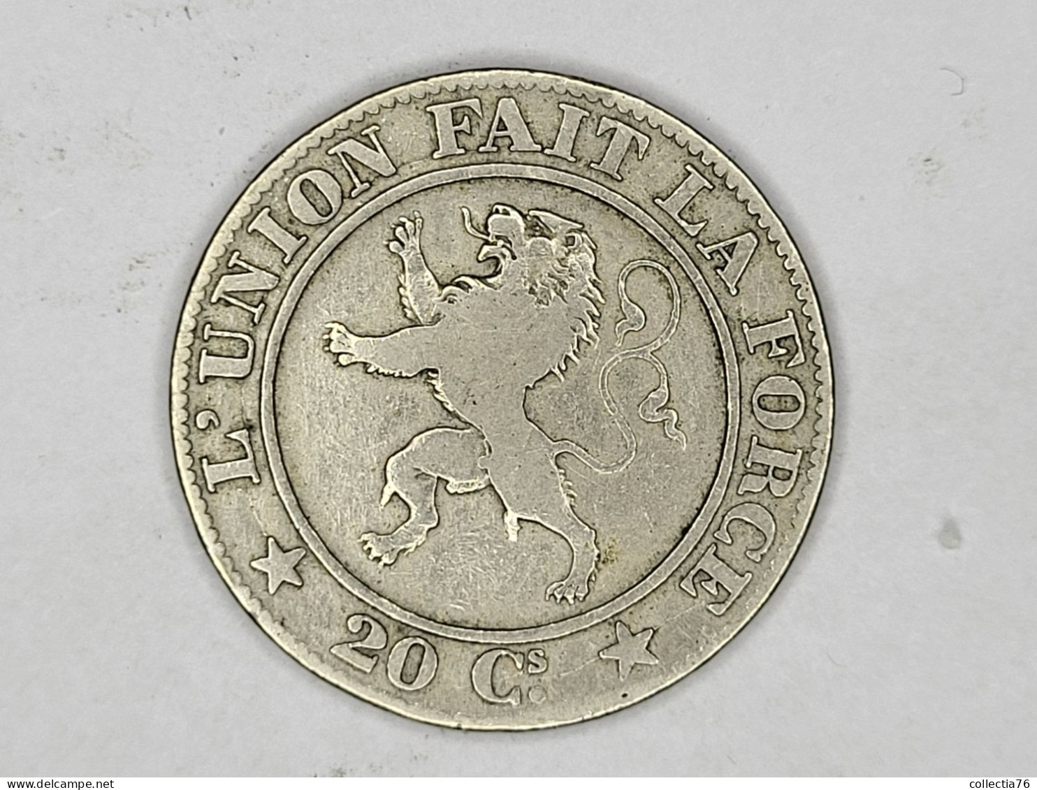 MONNAIE COIN BELGIQUE BELGIE 20 CENTIMES LEOPOLD I 1860 LEGENDE FRANCAISE RARE - 20 Cent