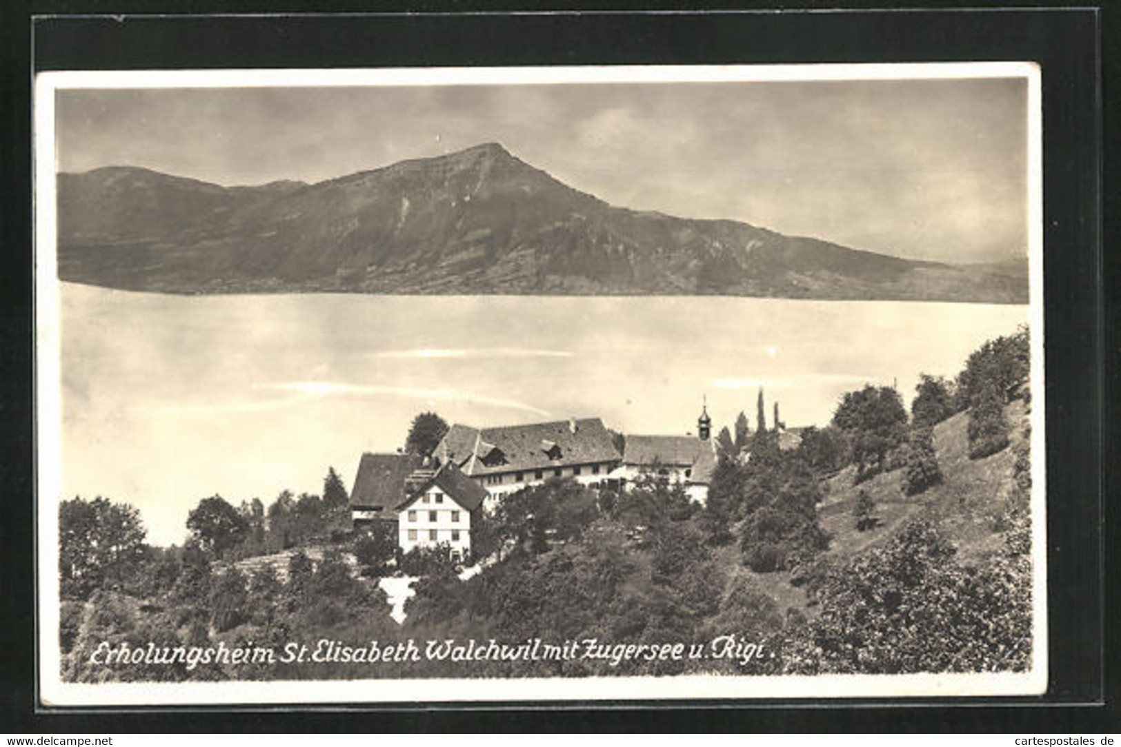 AK Walchwil, Erholungsheim St. Elisabeth Mit Zugersee Und Rigi - Walchwil