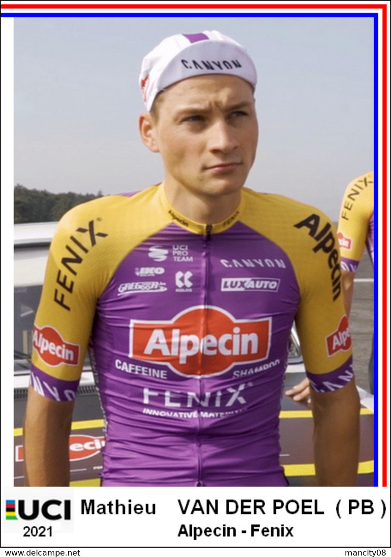 Mathieu Van Der Poel  2021  Cyclisme Tour De France 1 Cards Aux Choix Format Carte Postal  (2) - Other & Unclassified