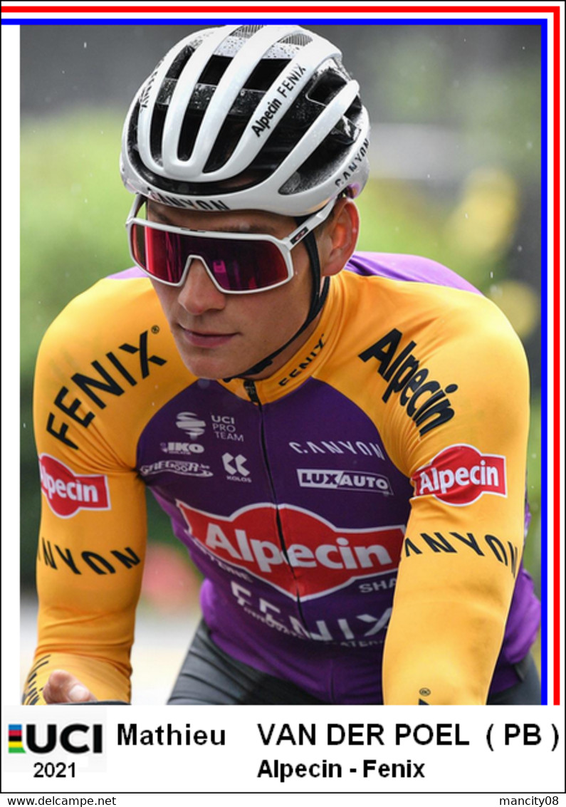 Mathieu Van Der Poel  2021  Cyclisme Tour De France 1 Cards Aux Choix Format Carte Postal  (2) - Other & Unclassified