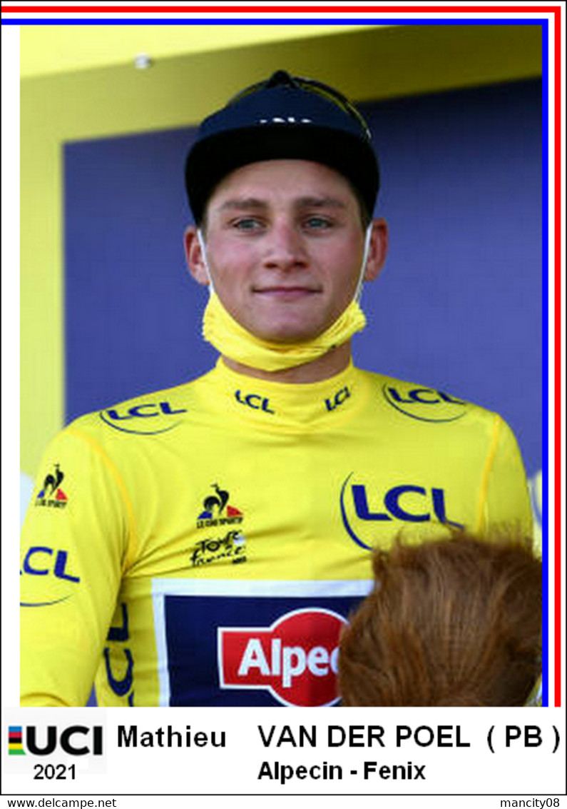 Mathieu Van Der Poel  2021  Cyclisme Tour de France 1 Cards aux choix Format Carte Postal  (2)