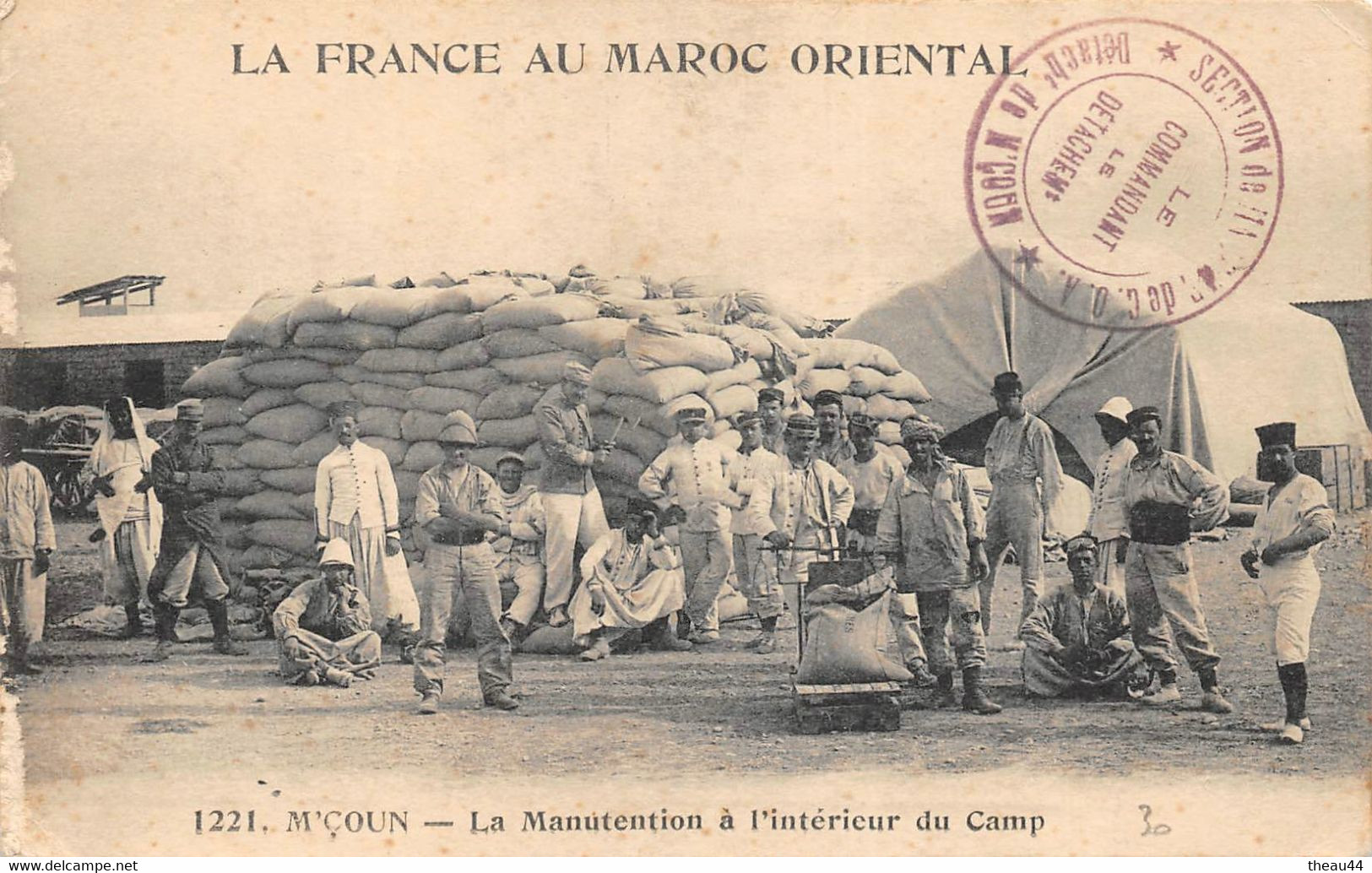 ¤¤  -  MAROC  -  La France Au Maroc Oriental   -  M'COUN   -  La Manutention à L'Intérieur Du Camp       -  ¤¤ - Other & Unclassified
