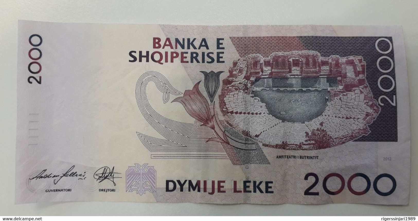ALBANIA 2000 LEKE 2012 Banknote AUNC P# 74 - Albania