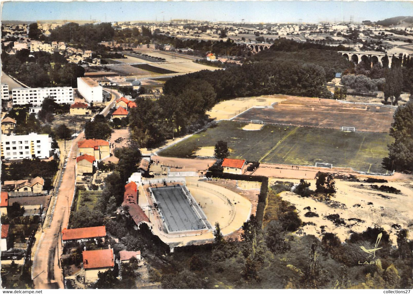 91-PALAISEAU- LA PISCINE ET LE STADE VUE DU CIEL - Palaiseau