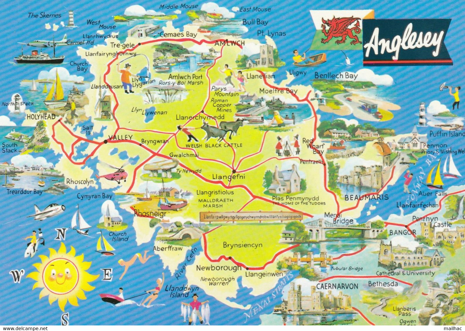ANGLESEY - Map - Carte - Non Voyagée - Anglesey