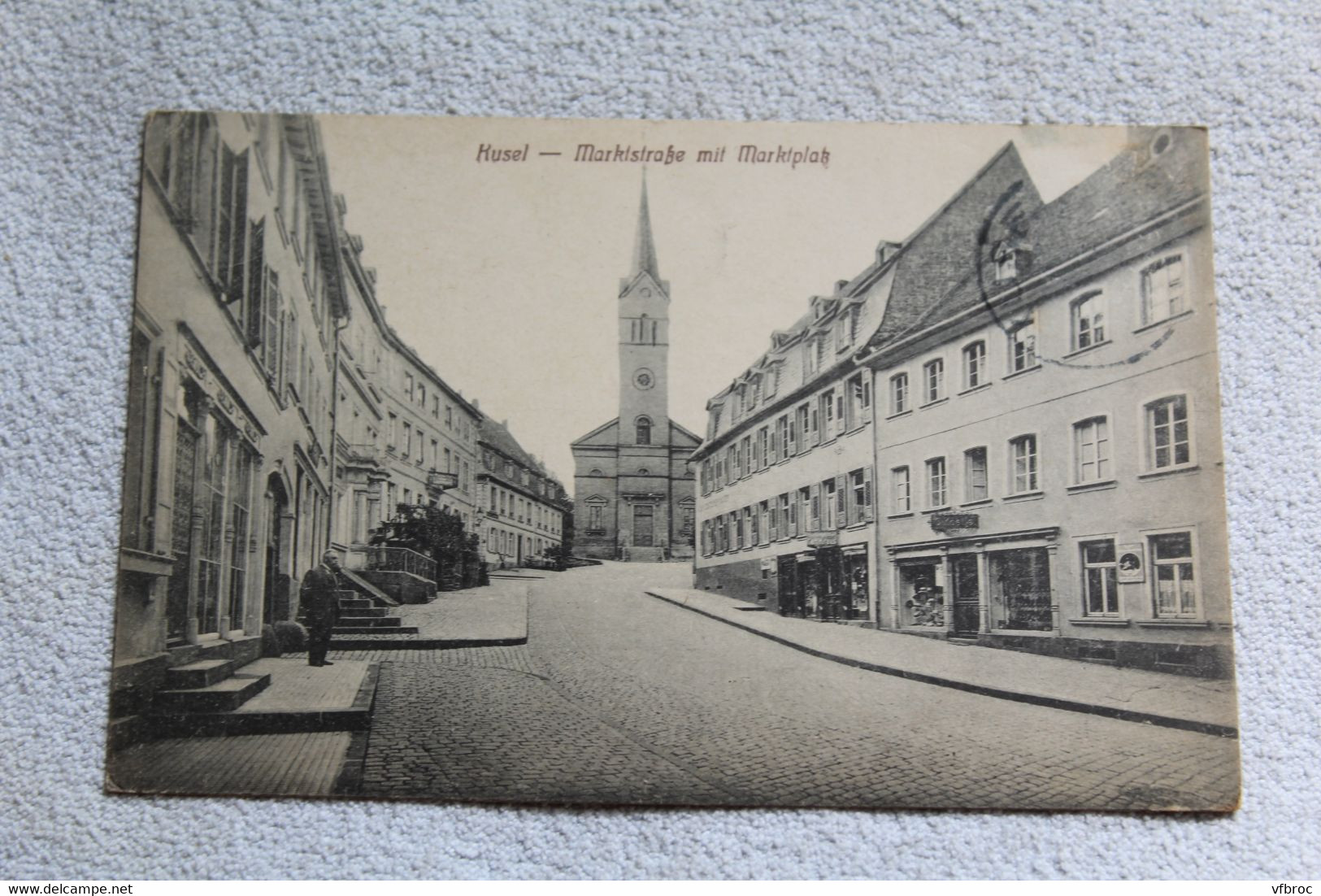 A522, Cpa 1921, Kusel, Marktstrasse Mit Marktplatz, Allemagne - Kusel
