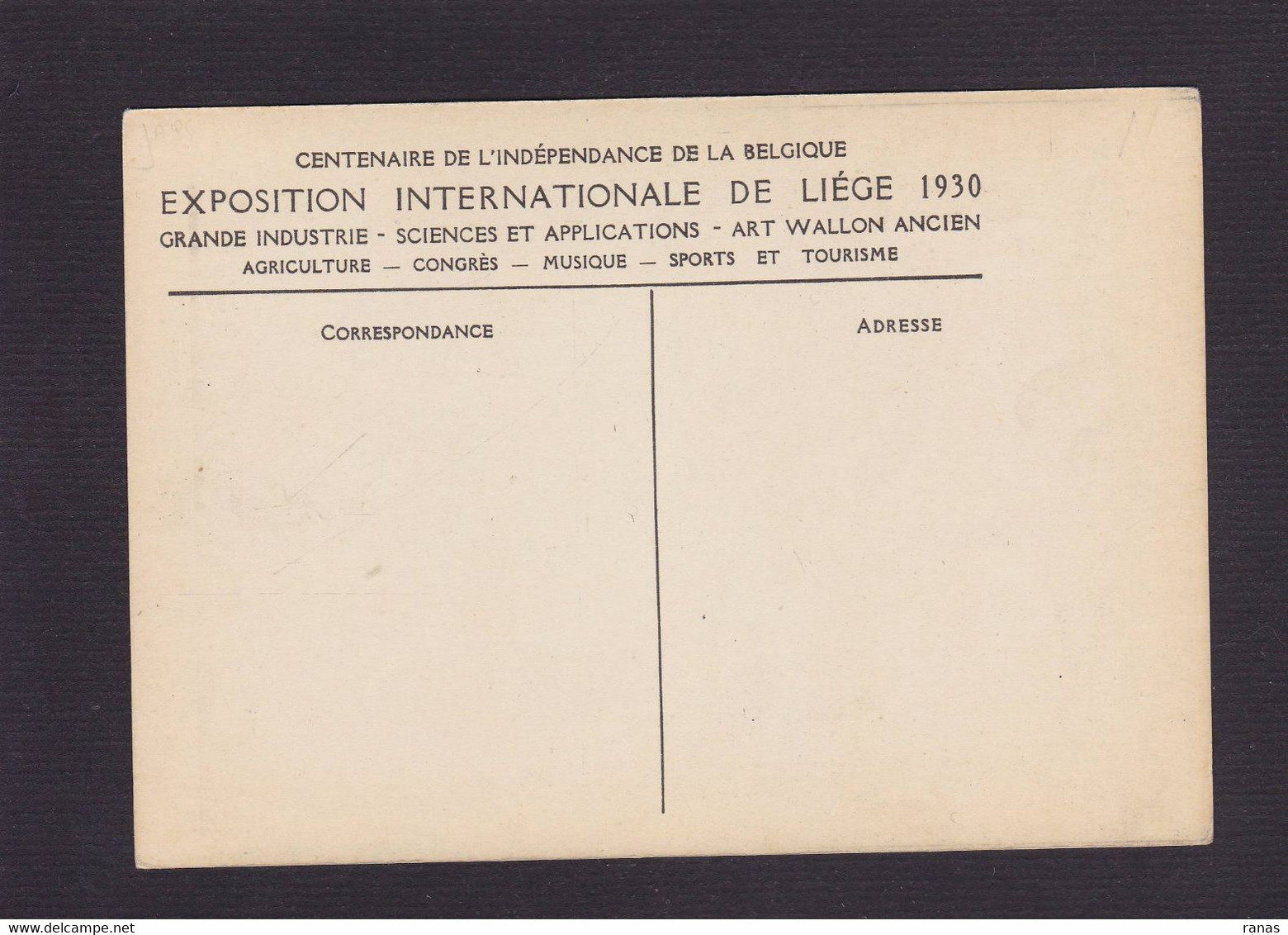 CPSM Belgique > Liège Exposition Internationale 1930 Voir Dos - Other & Unclassified