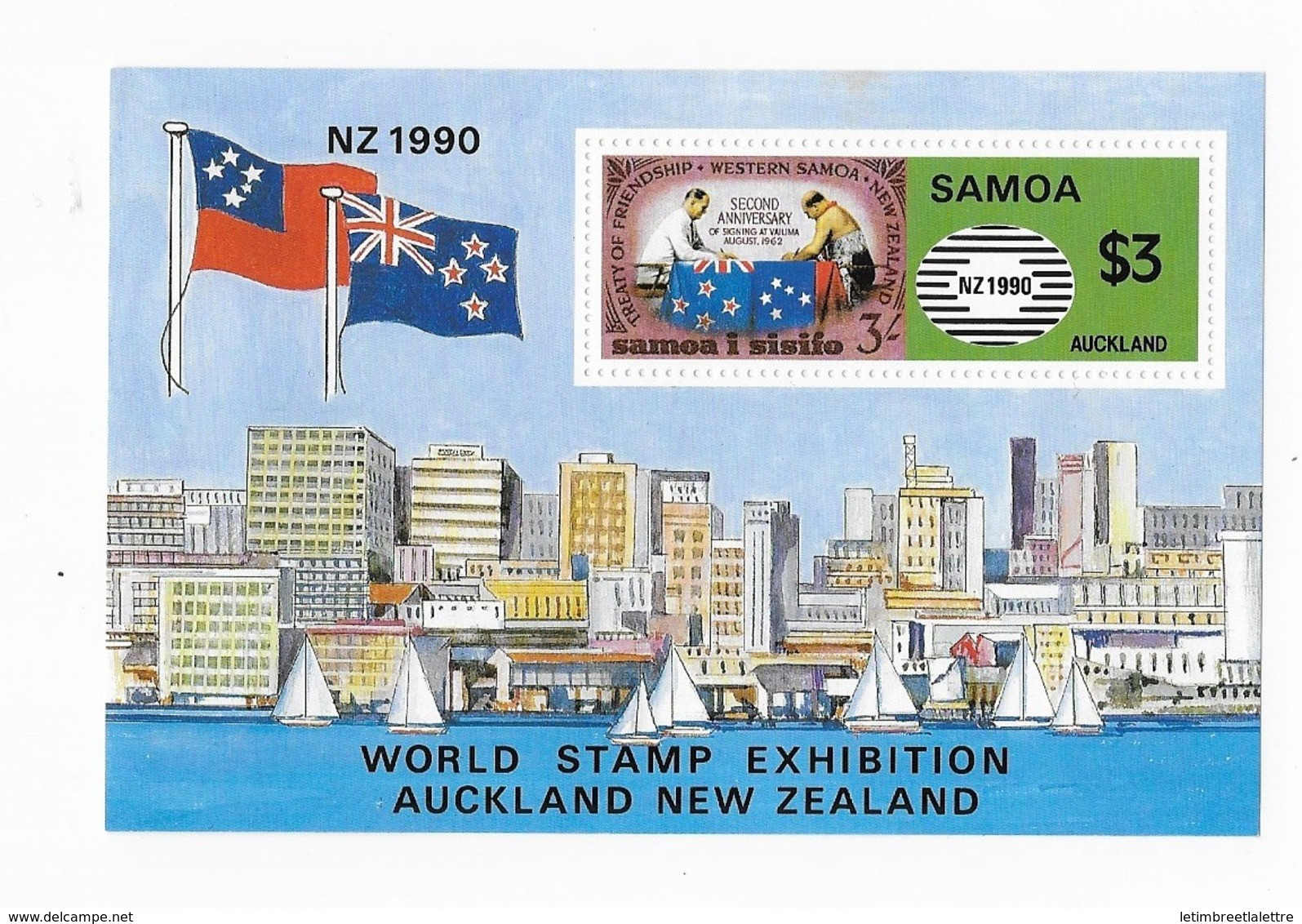 Samoa Bloc Feuillet  N° 48** New Zéland 1990 - Samoa (Staat)