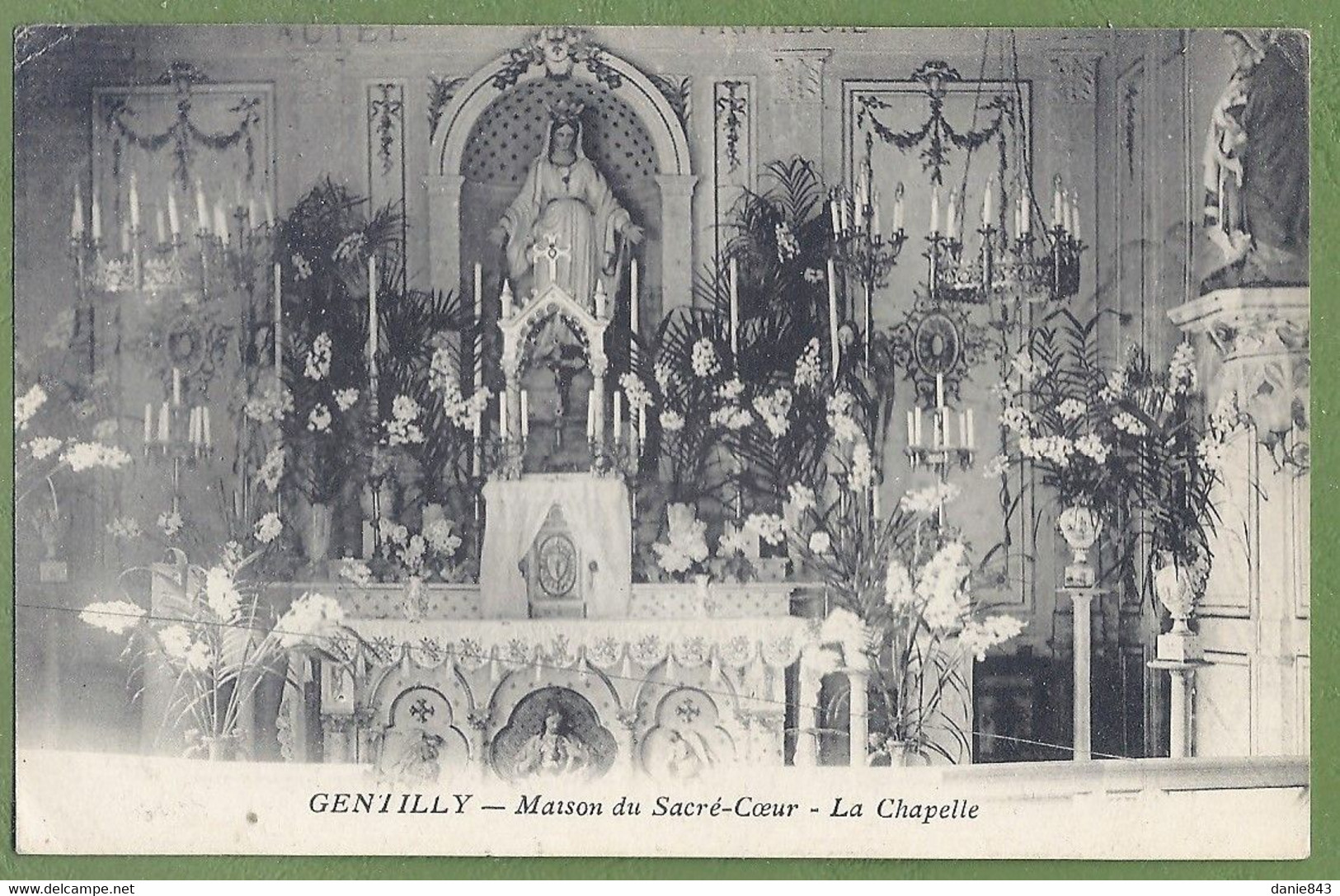 CPA Rare - VAL DE MARNE - GENTILLY - MAISON DU SACRÉ-COEUR - LA CHAPELLE - édition Le Deley - "Abbé Peltier" - Gentilly