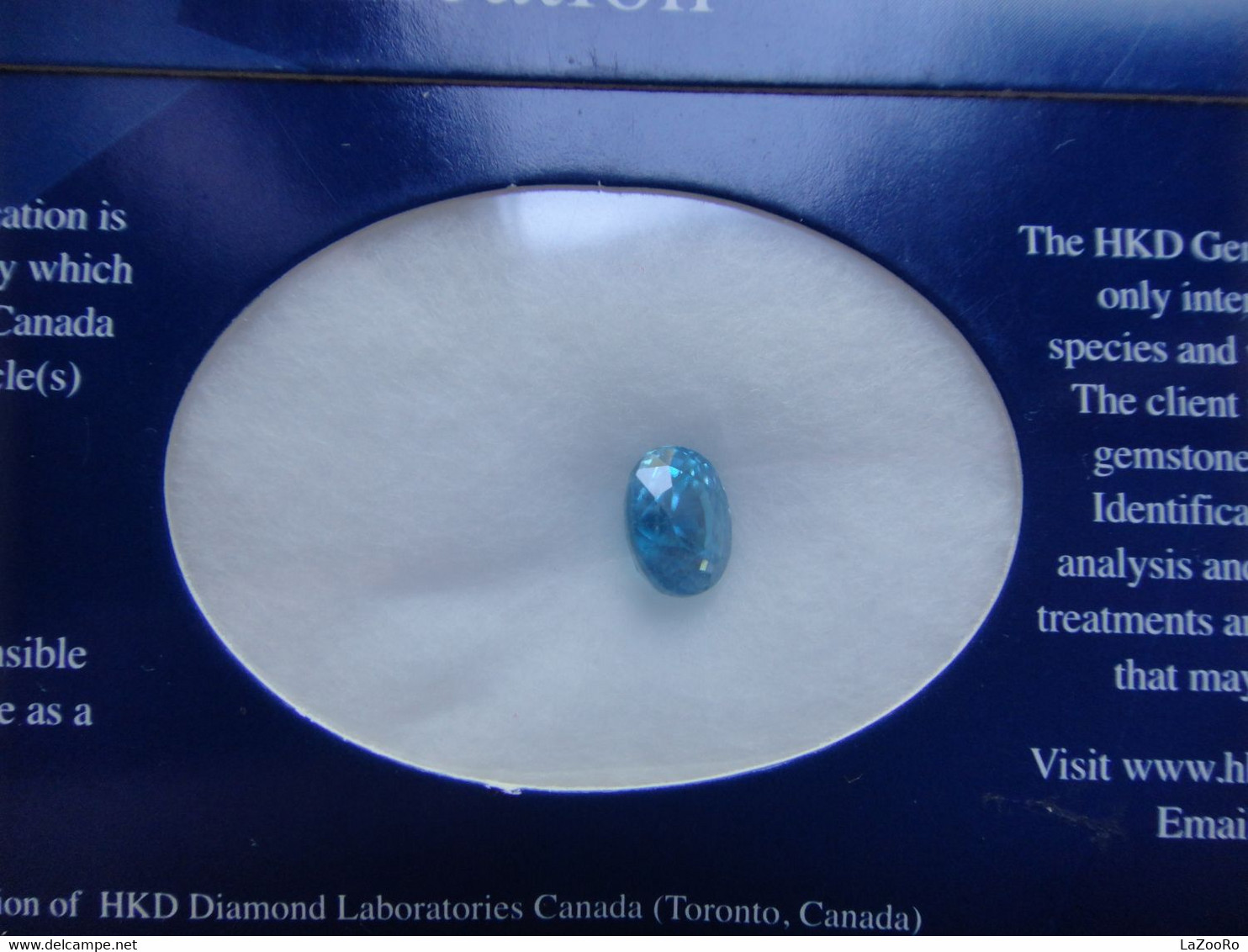 LaZooRo: Blue Zircon 2.86ct - Certificate - Zircone