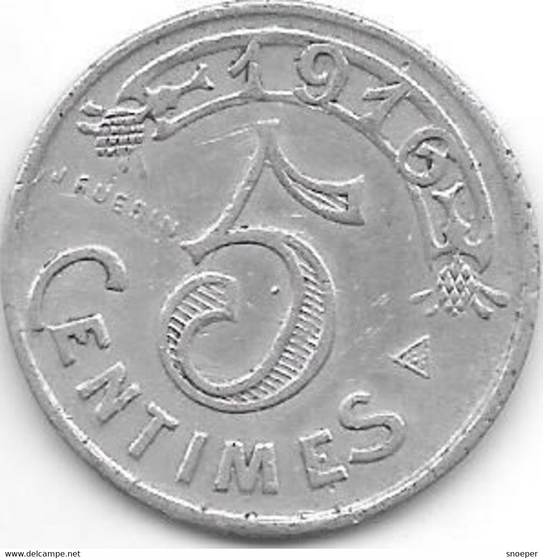 *monnaie De Necessite Marseille 5 Centimes   1916  (66) - Monetary / Of Necessity