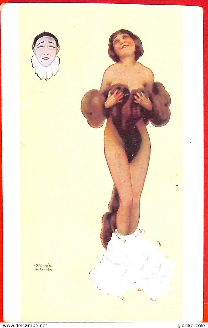 Lib7748 - VINTAGE Artist Signed POSTCARD - Glamour : KIRCHNER  Furs PIEROT - Kirchner, Raphael