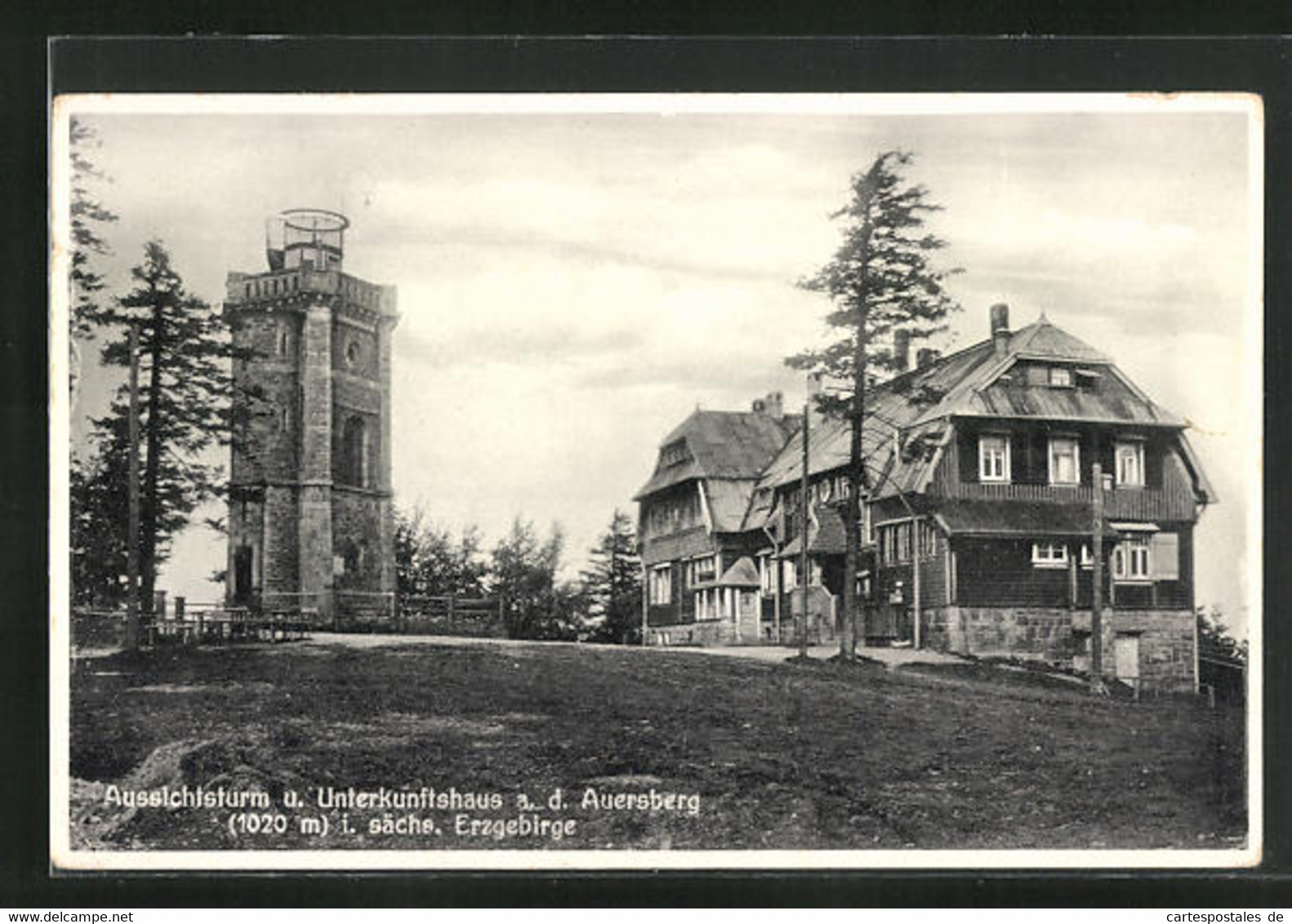 AK Auersberg I. Sächs. Erzgeb., Hotel Und Aussichtsturm Auf Dem Auersberg - Auersberg