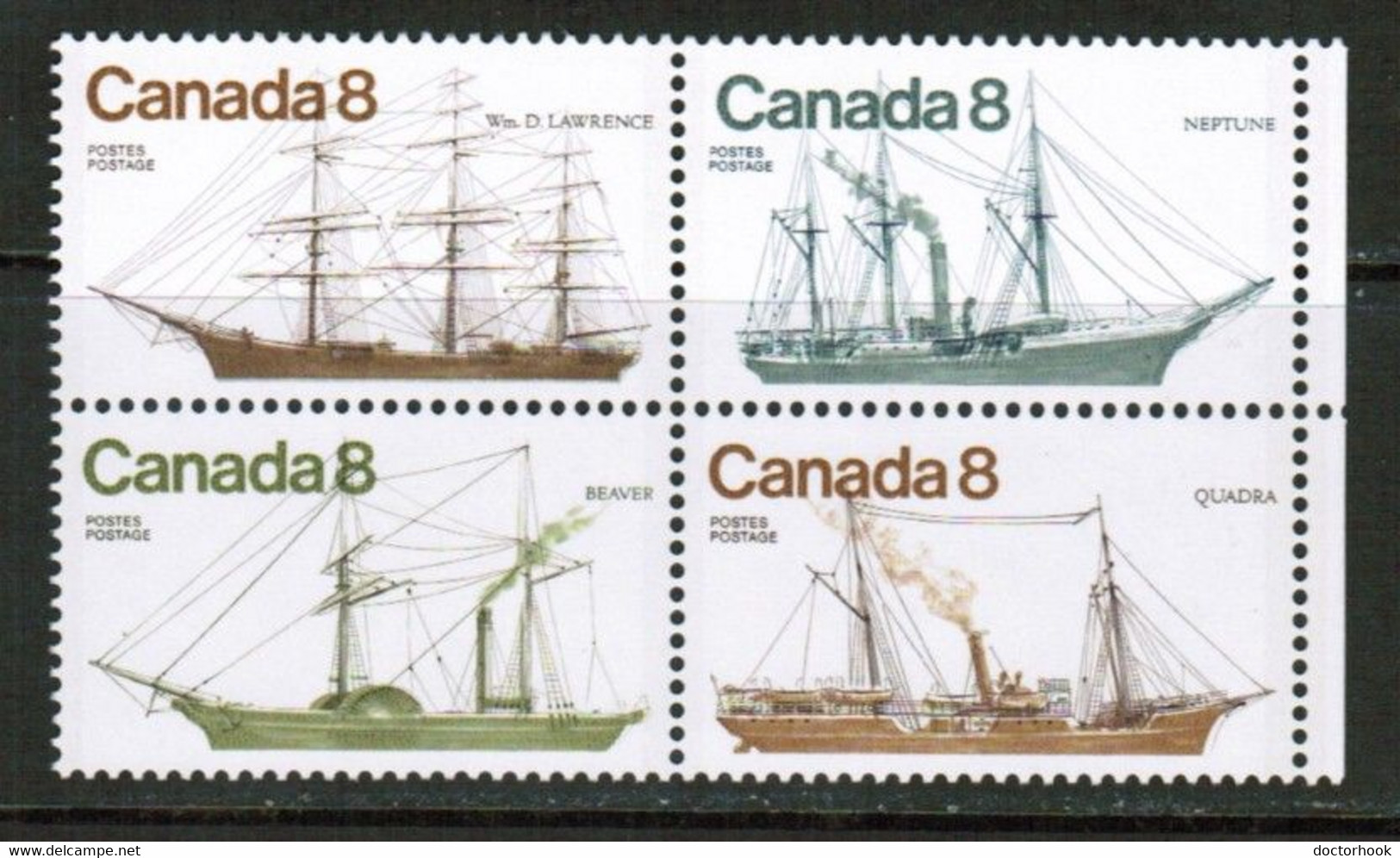 CANADA  Scott # 670-3** VF MINT NH SE-TENNANT BLOCK Of 4 (Stamp Scan # 783) - Blocs-feuillets