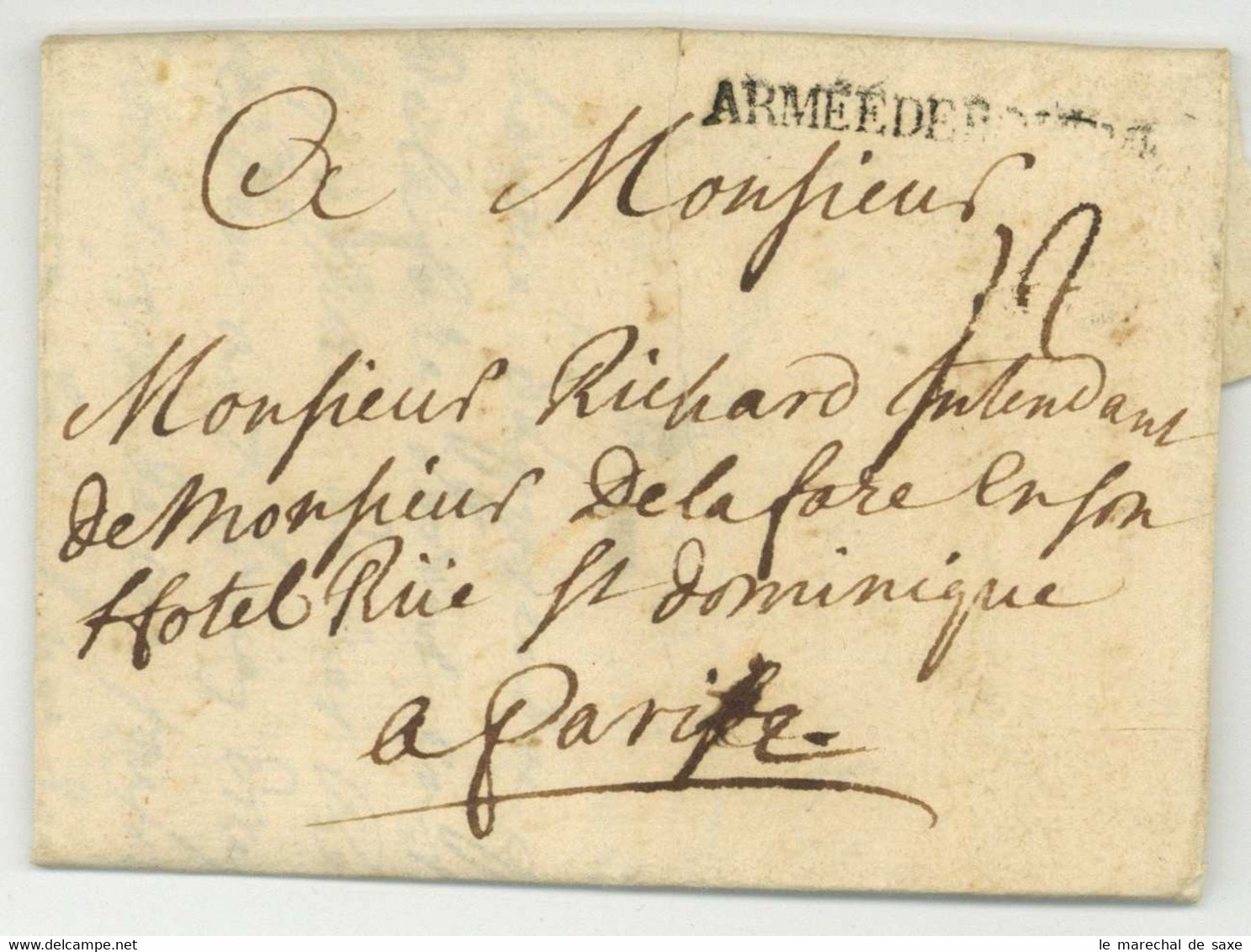 ARMEE DE BOHEME 1743 Nabburg Schwandorf Bayern Brison Weiden Erbfolgekrieg Oberpfalz Succession D'Autriche - Army Postmarks (before 1900)