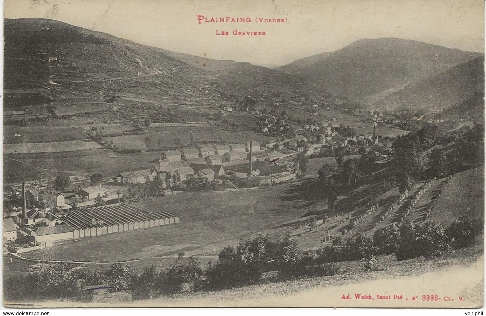 PLAINFAING- VOSGES -  LES GRAVIERS - ANNEE 1913 - Plainfaing