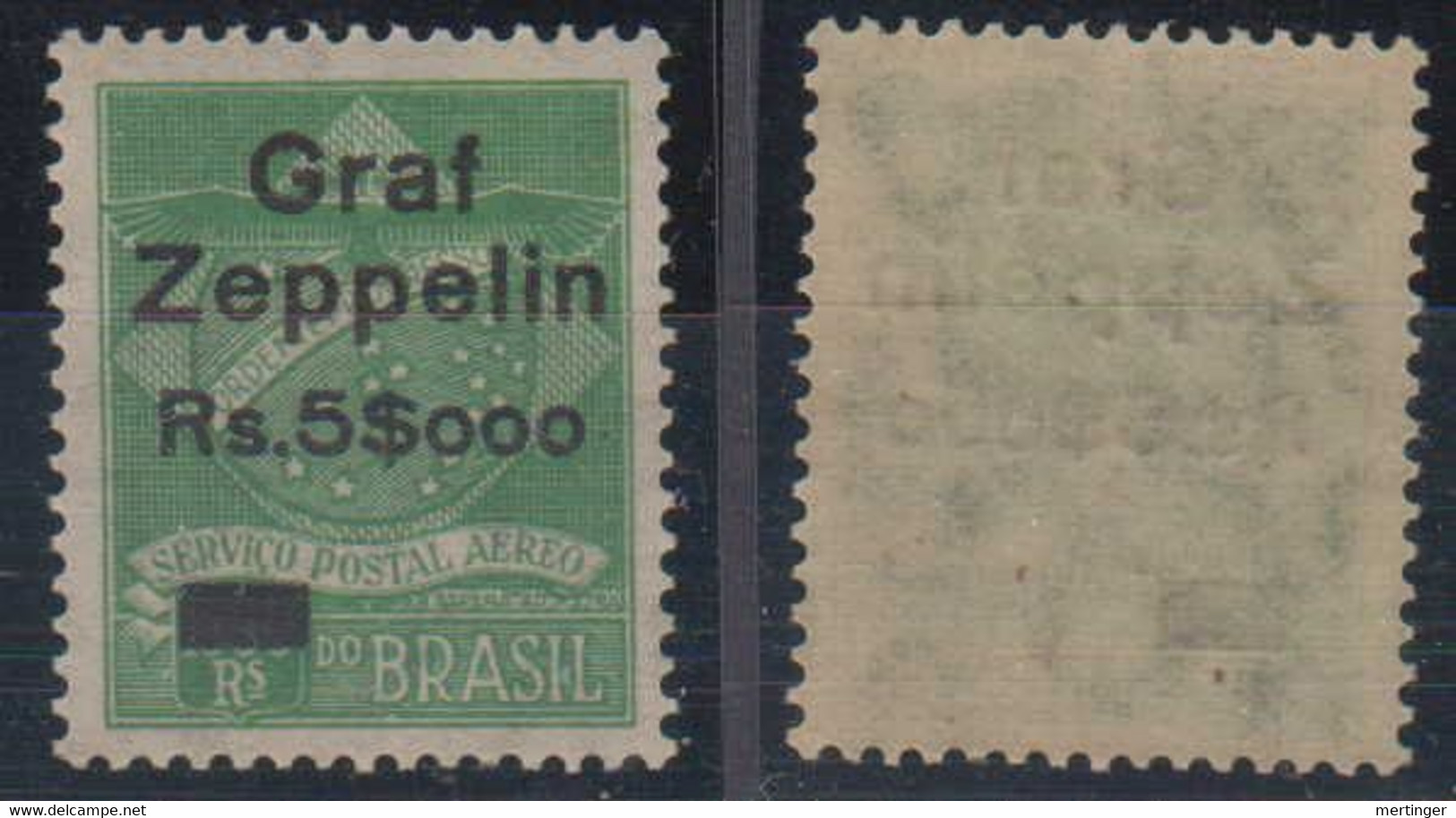 Brazil Brasil 1930 Zeppelin Mi# 10 ** MNH 5000R Overprint - Poste Aérienne (Compagnies Privées)