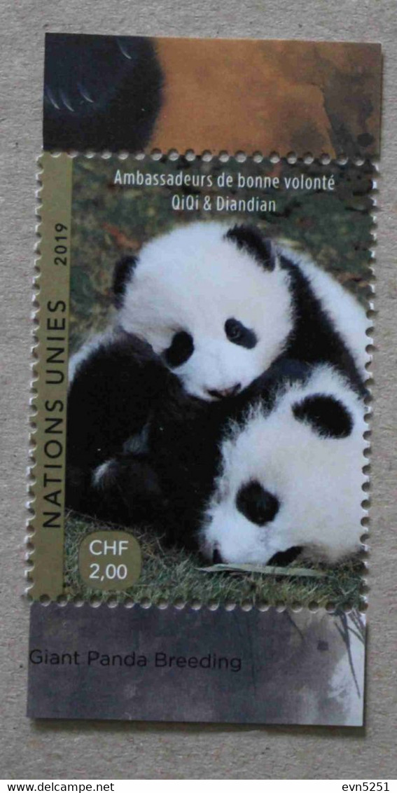 N2-G5 : Nations Unies (Genève) / Pandas Jumeaux Qiqi & Diandian Provenant Du Feuillet "SINGPEX 2019" - Nuovi