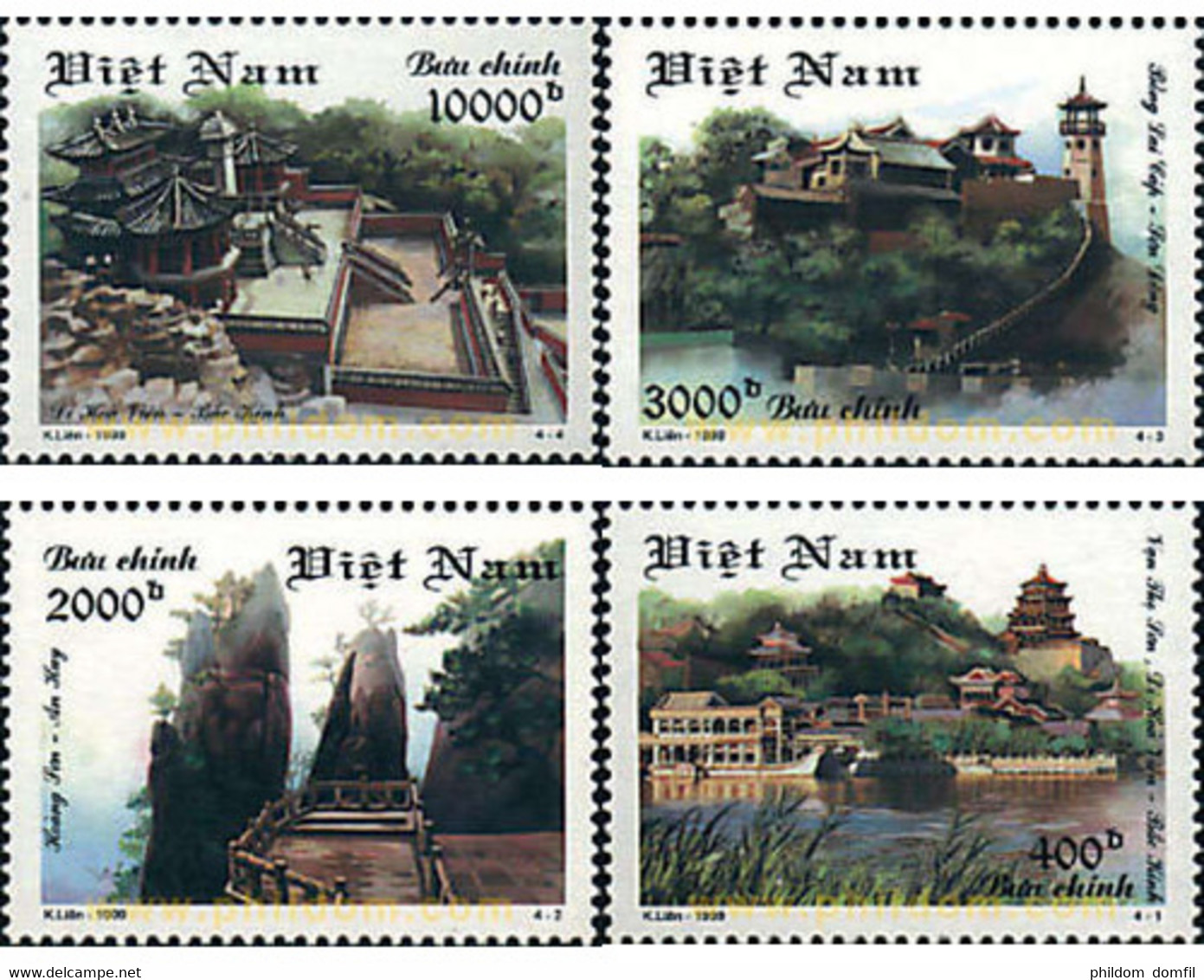 Ref. 98231 * MNH * - VIET NAM. 1999. 	CHINESE LANDSCAPES	 . PAISAJES CHINOS - Vietnam