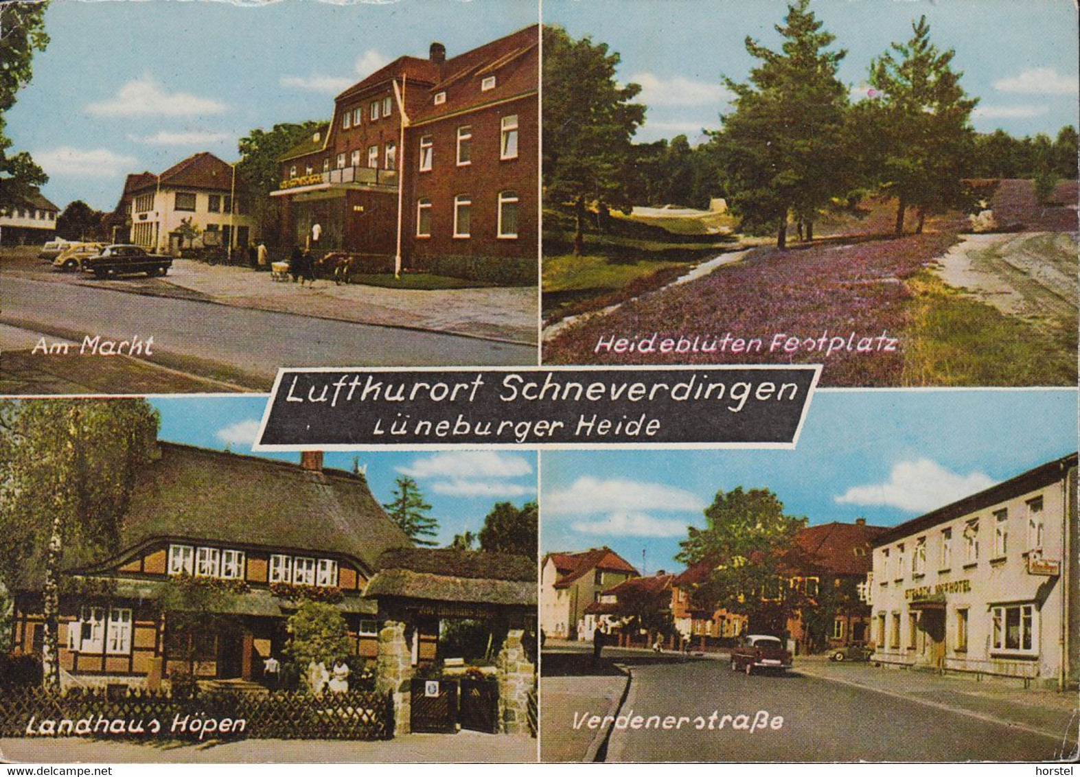 D-29640 Schneverdingen - Alte Ansichten - Landhaus Höpen - Verdenerstraße - Cars - VW Käfer - Schneverdingen