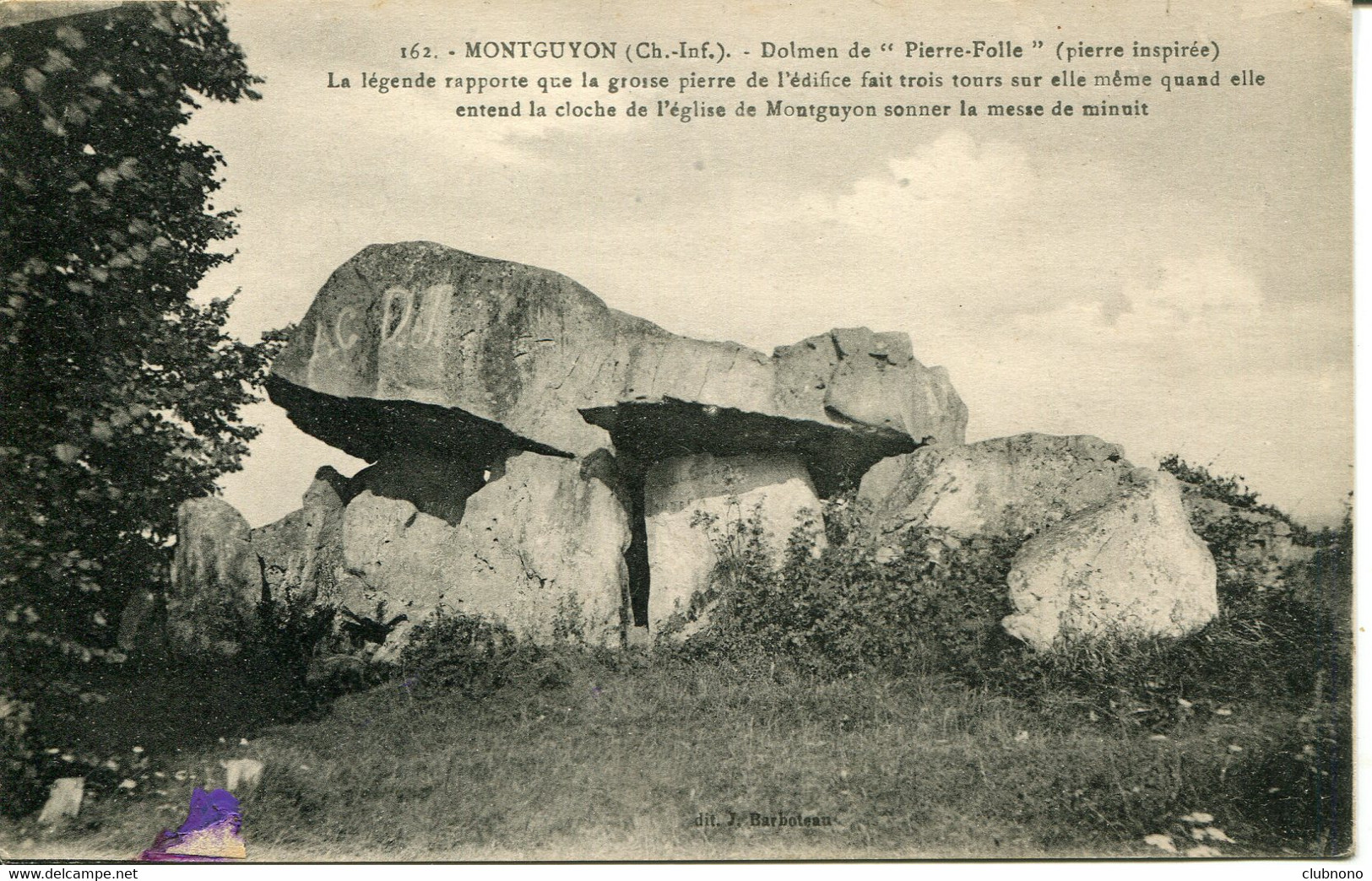 CPA - MONTGUYON - DOLMEN DE "PIERRE-FOLLE"  (IMPECCABLE) - Autres & Non Classés