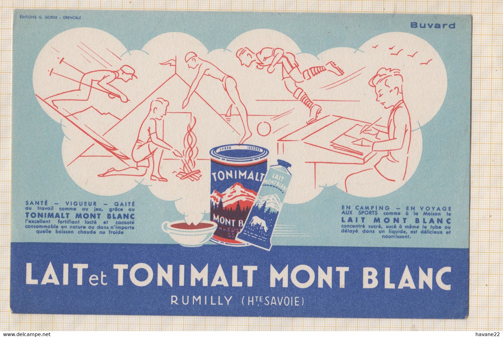 21/139 Buvard LAIT TONIMALT MONT BLANC - Zuivel