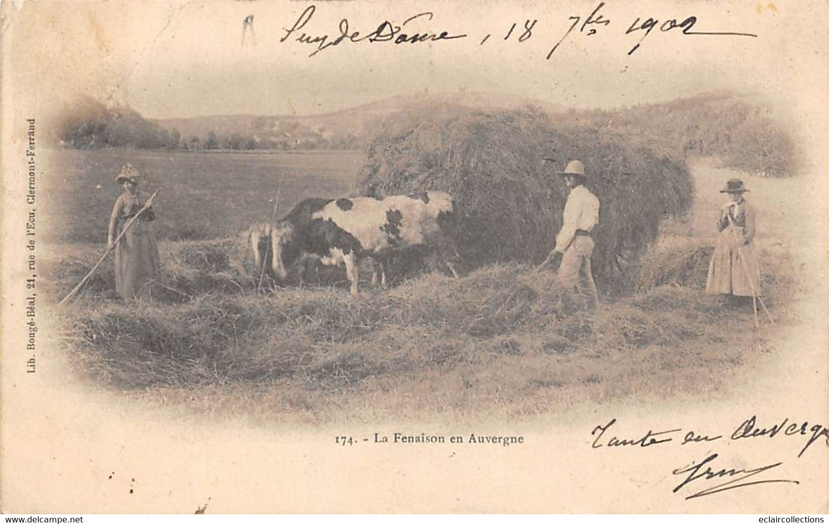 Divers Auvergne     63        Agriculture. La Fenaison En Auvergne      (voir Scan) - Auvergne Types D'Auvergne