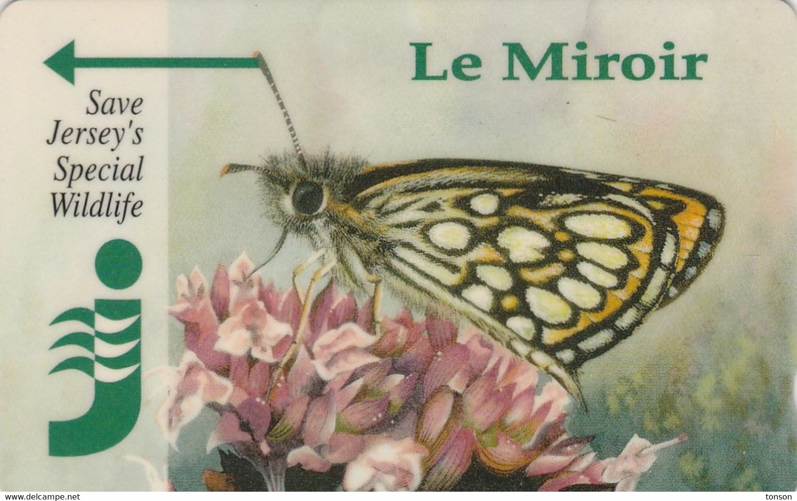 Jersey, 24 JER B, Save Jersey’s Wildlife, Le Miroir Butterfly, 2 Scans - Schmetterlinge