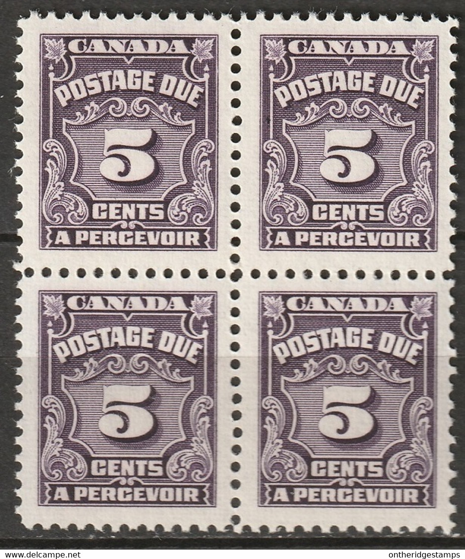 Canada 1948 Sc J18  Postage Due Block MNH** - Postage Due