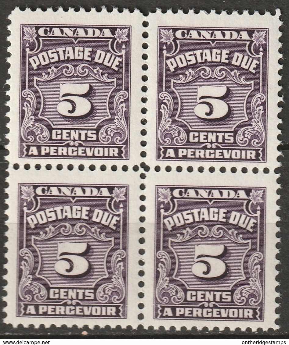 Canada 1948 Sc J18  Postage Due Block MNH** - Portomarken