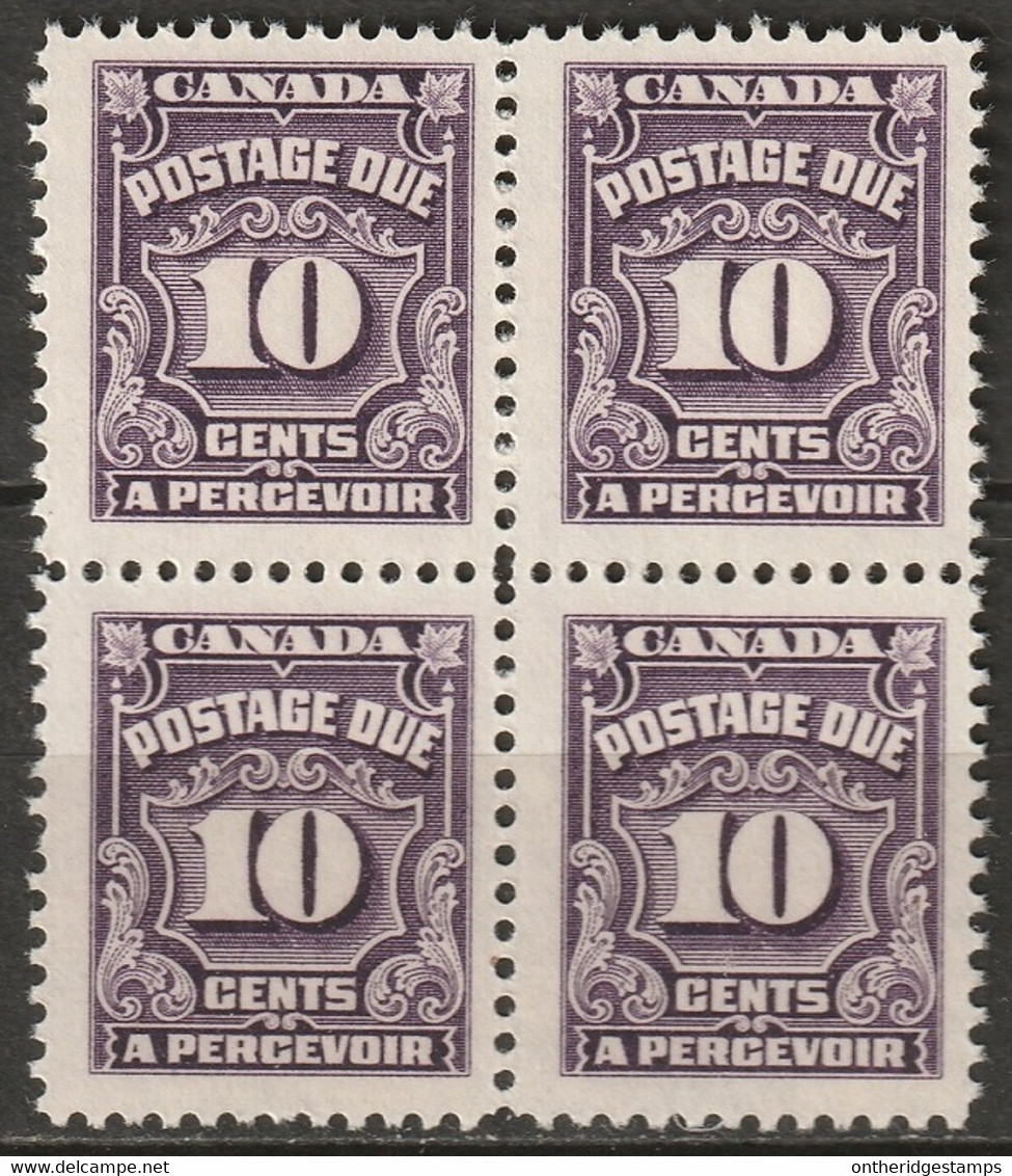 Canada 1935 Sc J20  Postage Due Block MNH** - Portomarken